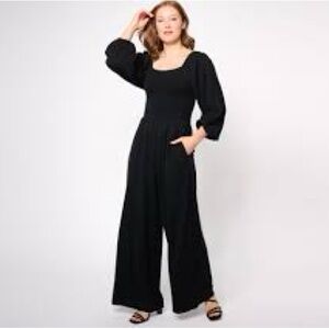 140.  AnyBody  Daydreamer Knit Jumpsuit with Smocking size 3X